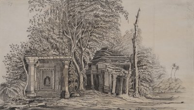 Temples of Gunga Bheou, 1820 by Patrick Waugh